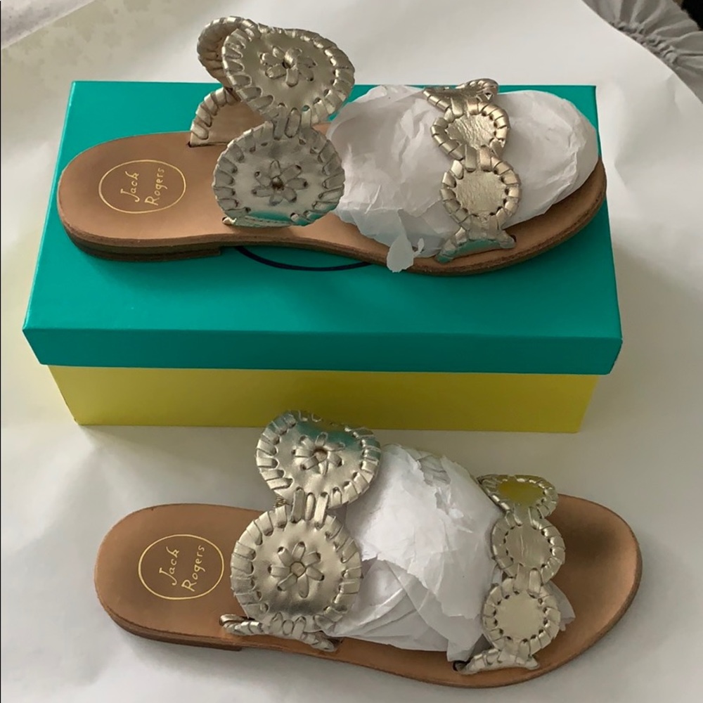 Jack Rogers Miss Lauren - Platinum size 4